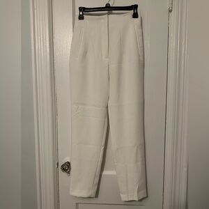 Zara Classic Cream Women's Trousers Size Small Neutral Chic City Style Work Wear